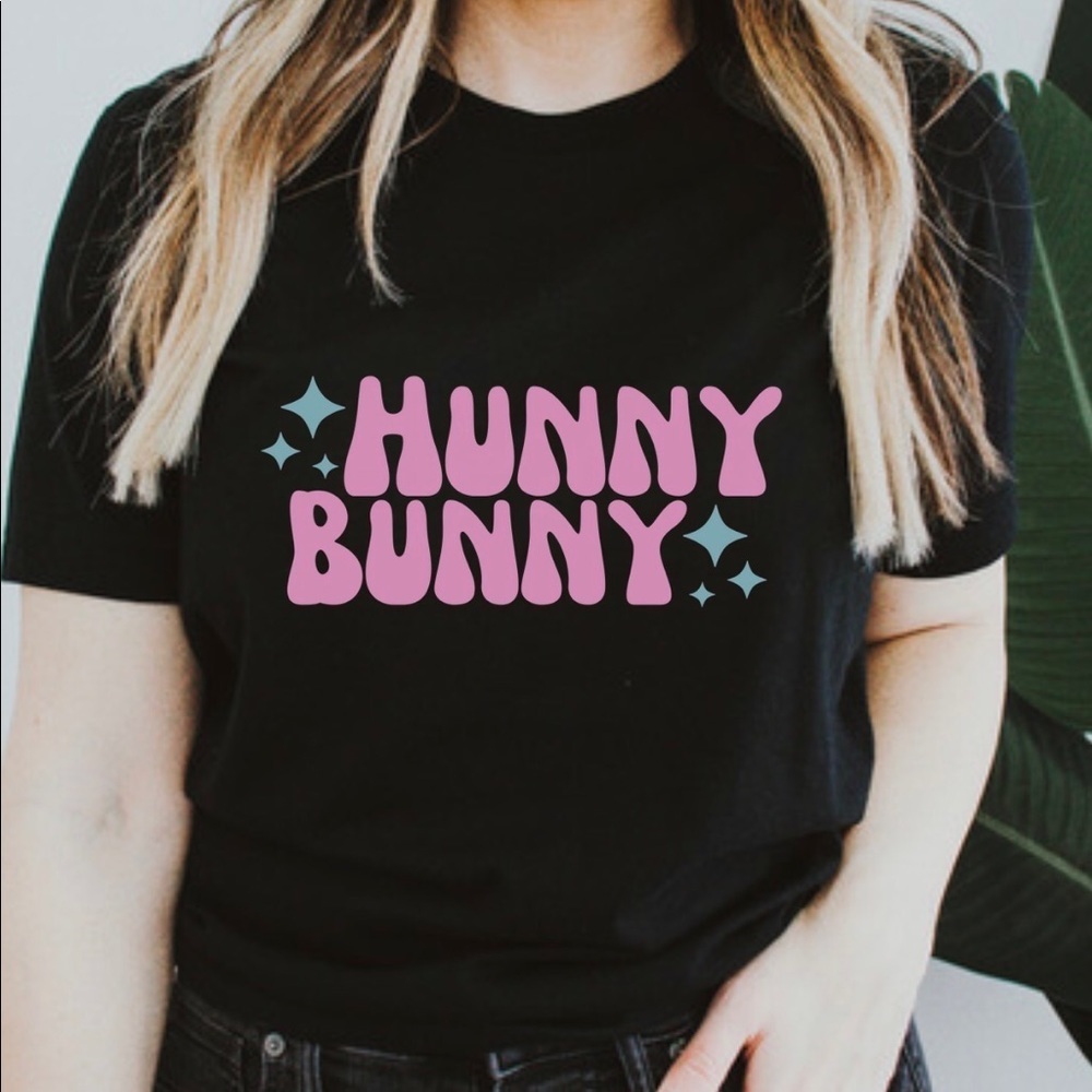 Hunny Bunny Crew Neck Short Sleeve Tee Shirt
